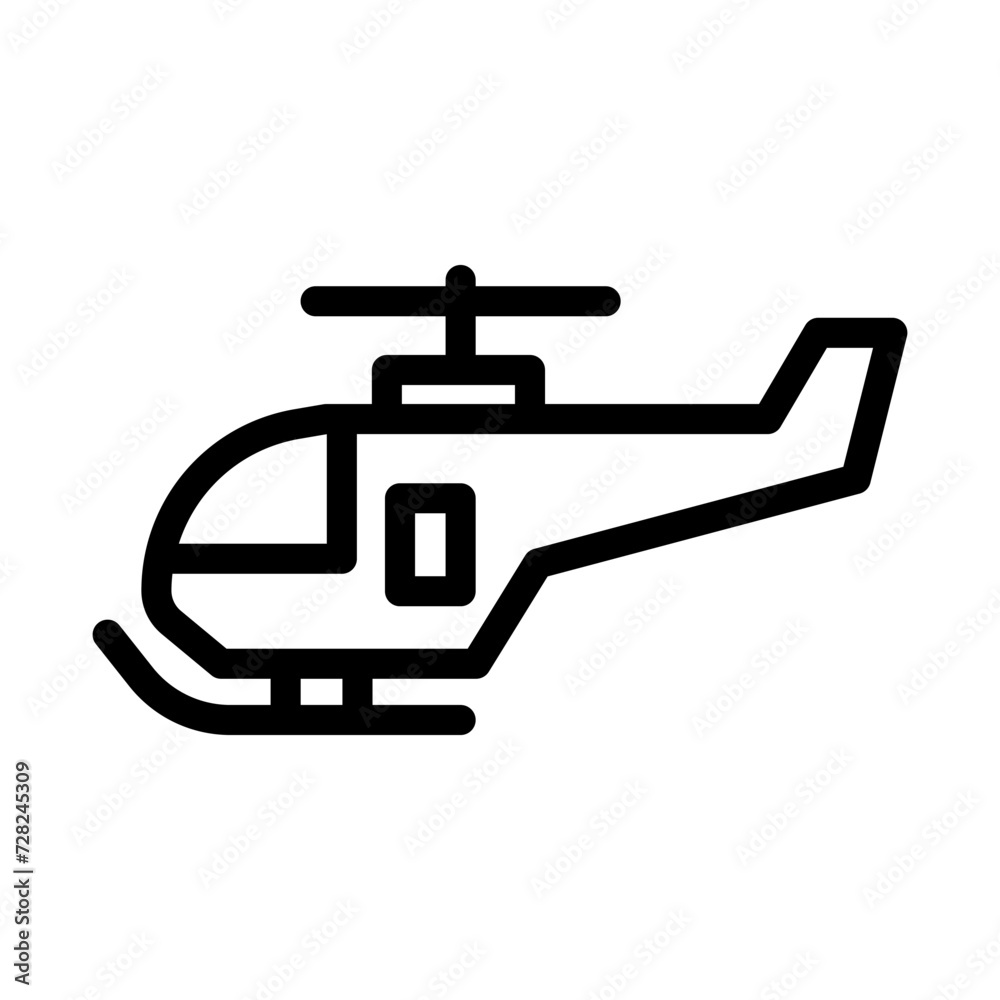 helicopter line icon illustration vector graphic. Simple element illustration vector graphic, suitable for app, websites, and presentations isolated on white background helicopter line icon illustration vector graphic. Simple element illustration vector graphic, suitable for app, websites, and presentations isolated on white background