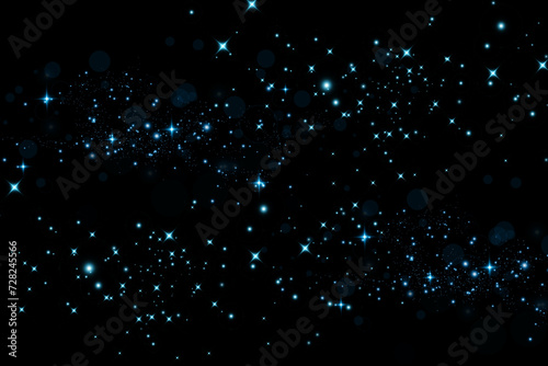 Blue magic lights. Vector shiny background