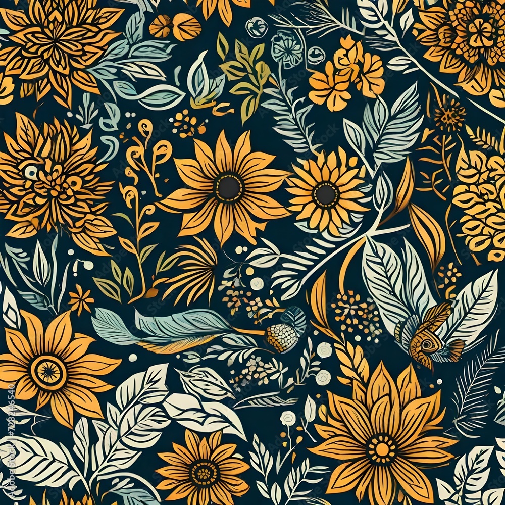 seamless pattern with flowers seamless pattern with flowers