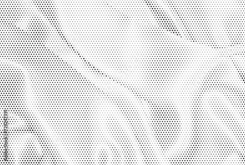 Halftone vector background. Monochrome halftone pattern. Abstract geometric dots background. Pop Art comic gradient black white texture. Design for presentation banner, poster, flyer, business card. 