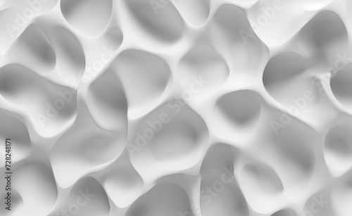 Organic Symmetry  Abstract 3D White Seamless Pattern Texture