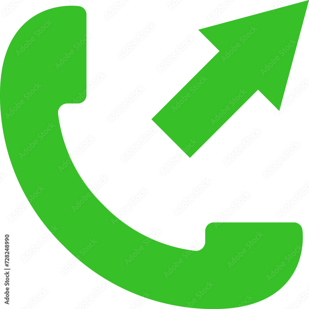 Accept phone symbol sign. Green phone icon. Answer sign vector.