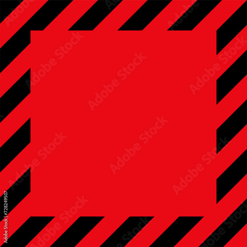 Warning sign danger with blank space vector. Attention banner or signboard .