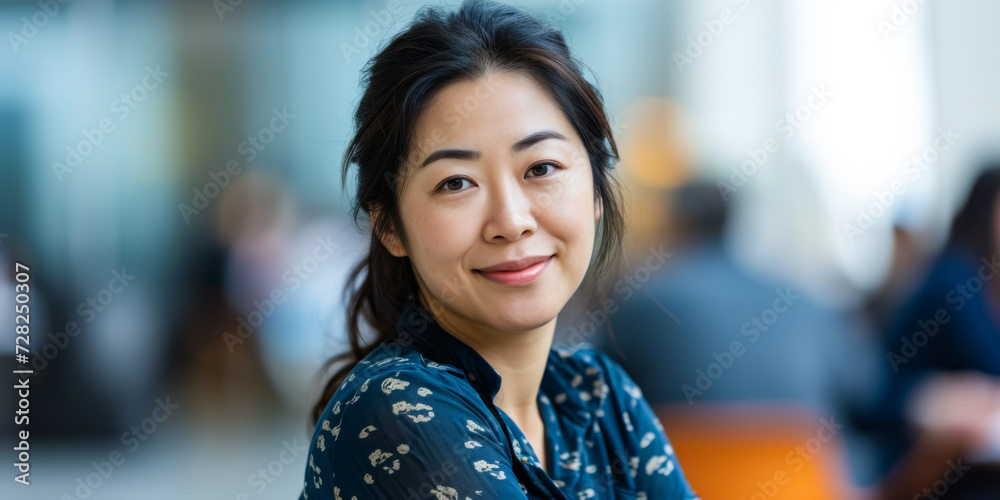 Asian businesswoman during a trining course Asian businesswoman during a trining course