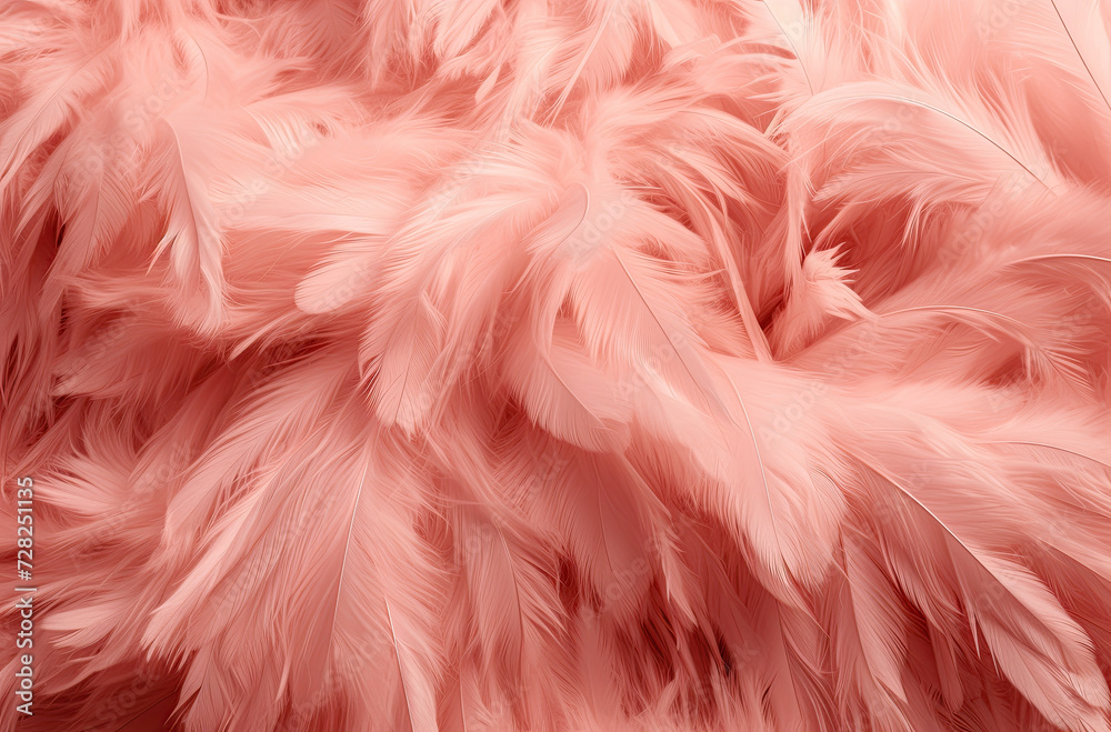 Peach tone of feathers background.
