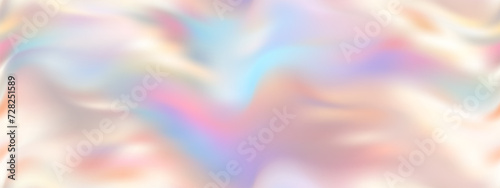 A wonderful pearlescent seamless pattern with delicate color transitions. Waves of pastel shades of pearl shell. Nacre bg. Vector illustration with gradient mesh. photo