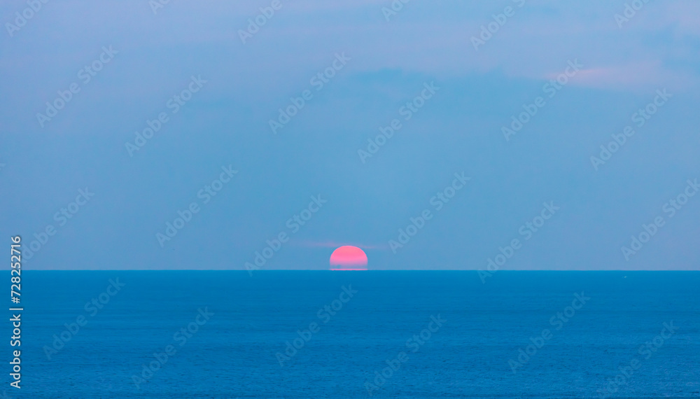 Early morning sunrise scenery over the sea. horizon Early morning sunrise scenery over the sea. horizon