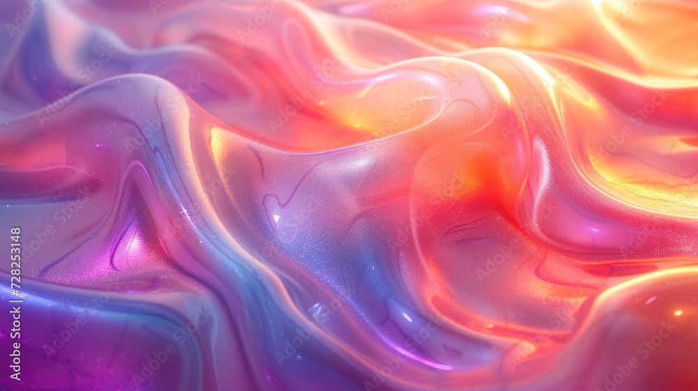 Obraz premium Ethereal Fluid Color Waves