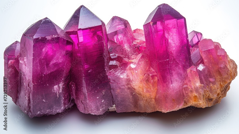 Fototapeta premium Polished Pink Tourmaline Crystals