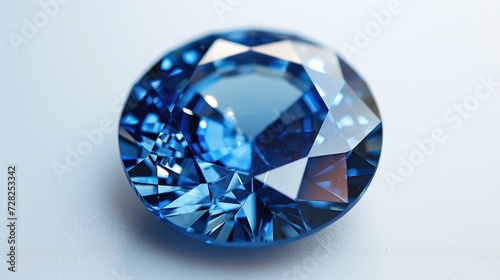 Brilliant Blue Gemstone Close-up
