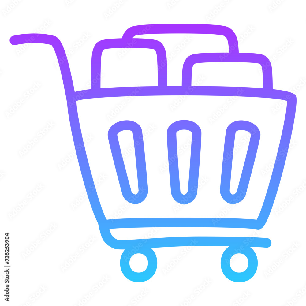 shopping cart gradient line icon shopping cart gradient line icon