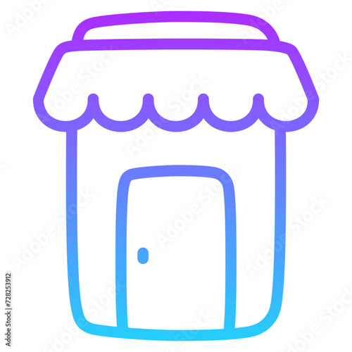 shop gradient line icon