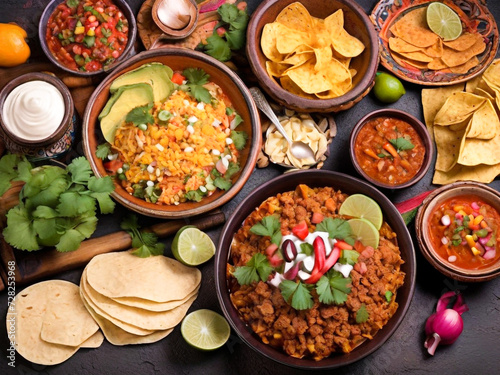 Mexican traditional dishes food photo
