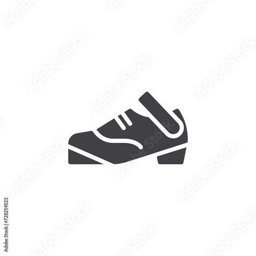 Irish step dancing shoes vector icon
