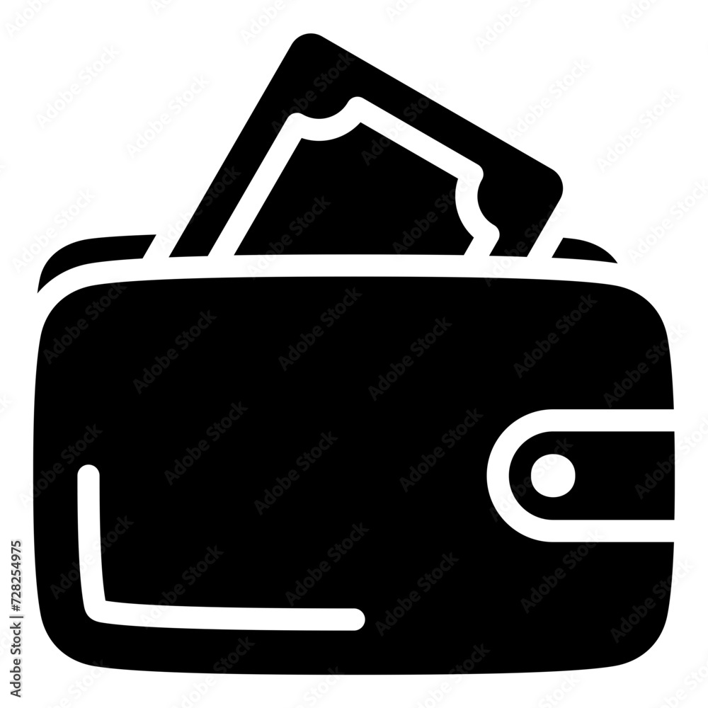Obraz premium wallet glyph icon