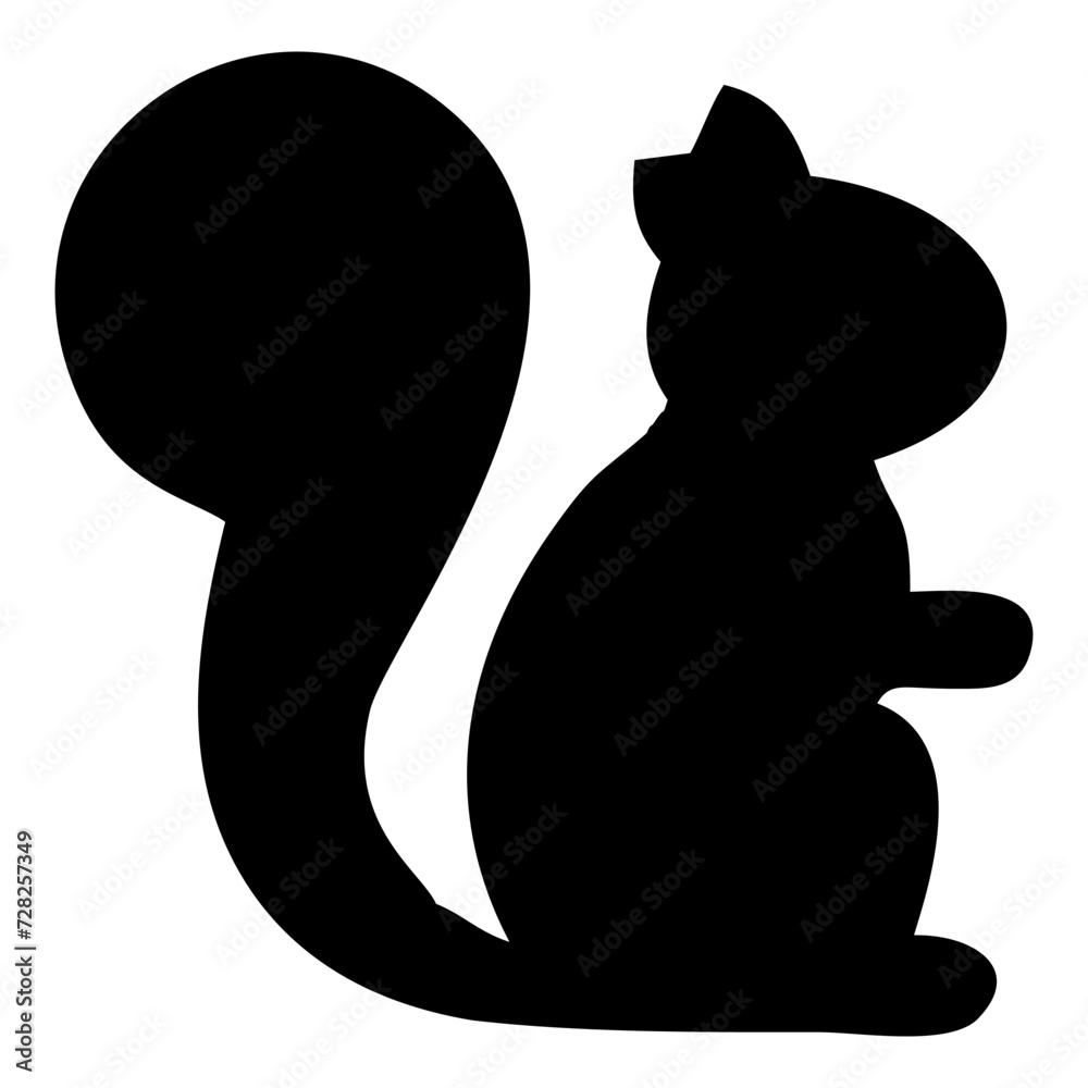 silhouette of a jumping squirrel silhouette of a jumping squirrel