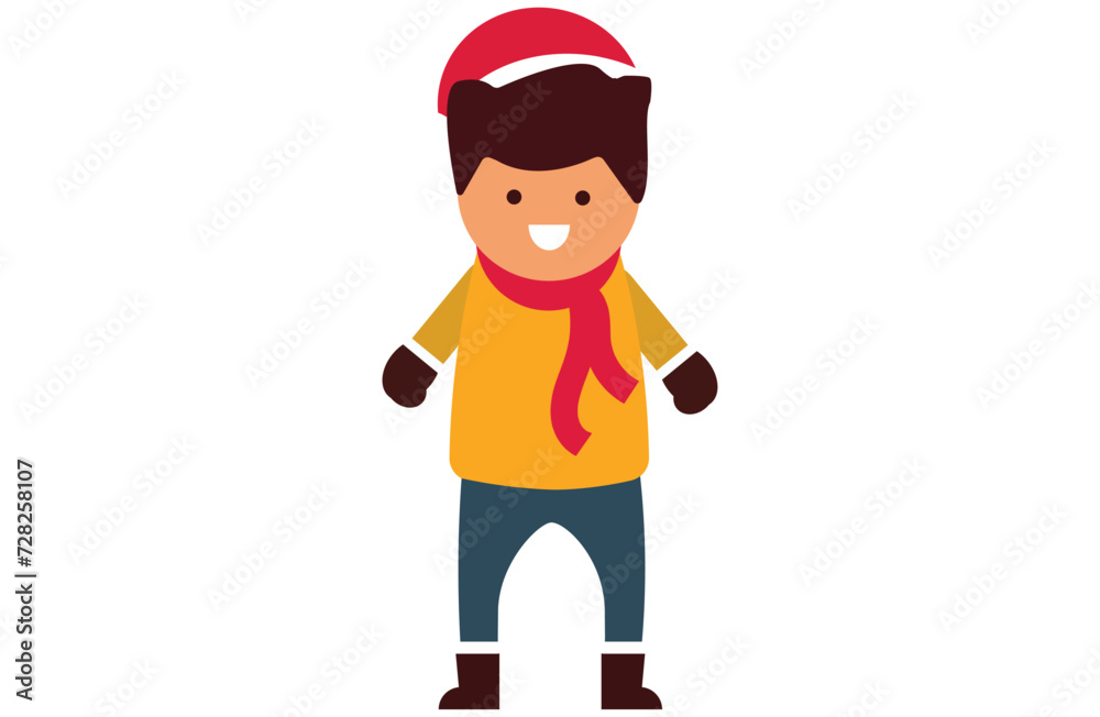 winter kids icons,Winter holiday,Happy characters,Children are engaged in winter activities on the street on a white background., playing snow,Vector illustration,boys and girls