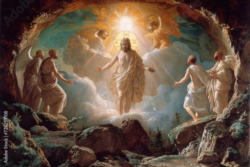Jesus's Ascension to the Heavens Generative AI