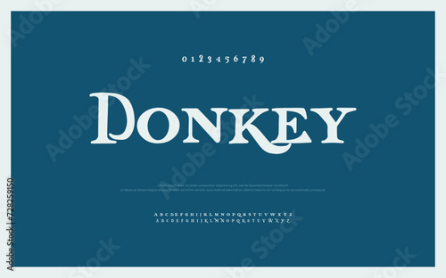 Donkey Minimal modern alphabet fonts. Typography minimalist urban digital fashion future creative logo font. vector illustration