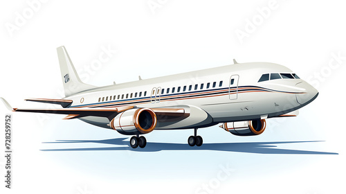 realistic plane in white background