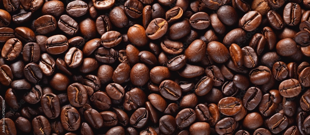 Obraz premium Exquisite Coffee Beans Seamless Background Pattern