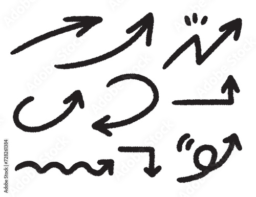 手書き矢印セットベクター