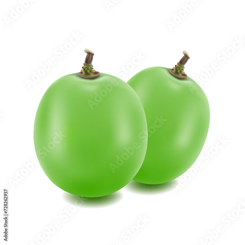 grapes isolated on over white background