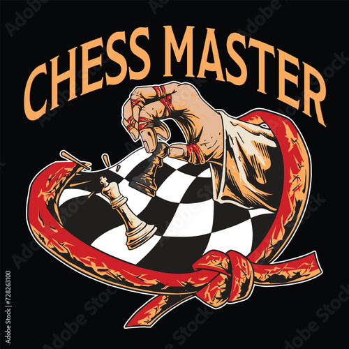 Chess Competition in Gothic Style Illustration