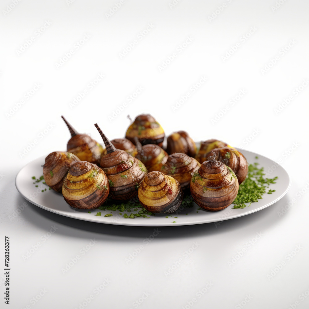Escargots de Bourgogne PNG Cutout, Generative AI Escargots de Bourgogne PNG Cutout, Generative AI