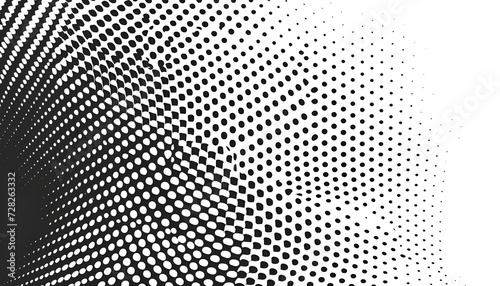 Dot perforation texture. Dots halftone seamless pattern. Fade shade gradient. Noise gradation border