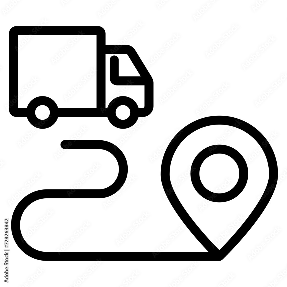 Delivery Services, route delivery icon Delivery Services, route delivery icon