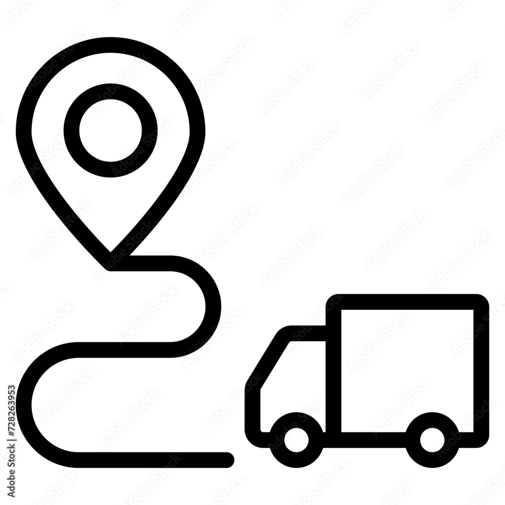 Delivery Services, route delivery icon Delivery Services, route delivery icon