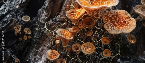 Mushroom Mycelium Pattern: The Enchanting Fungal Design That Inhabits Forest Trees