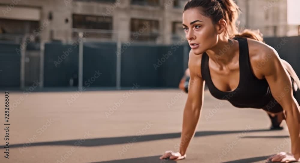 woman exercising in gym center animation video. Slow motion physical exercise video woman exercising in gym center animation video. Slow motion physical exercise video
