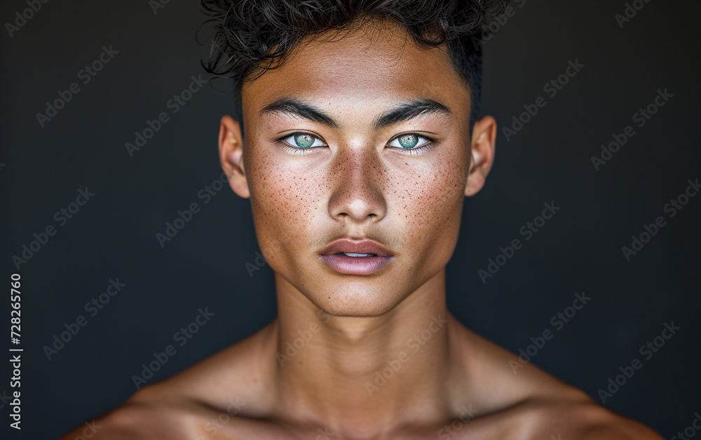 Portrait of a Man With Freckled Hair and Blue Eyes Portrait of a Man With Freckled Hair and Blue Eyes