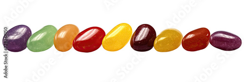 Jellybeans isolated on a transparent background created with Generative AI technology