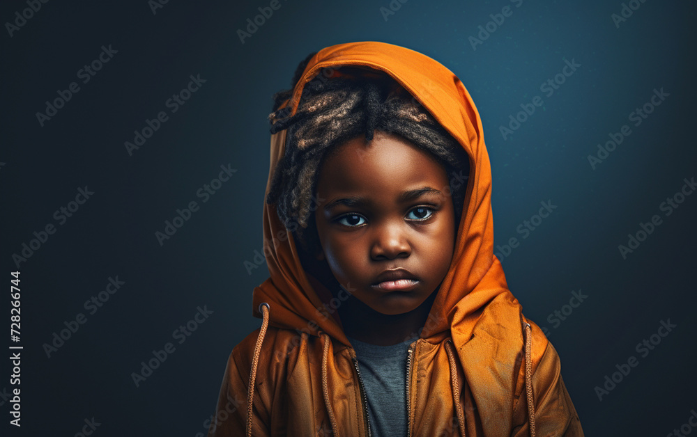Young Child Wearing Orange Hoodie Young Child Wearing Orange Hoodie
