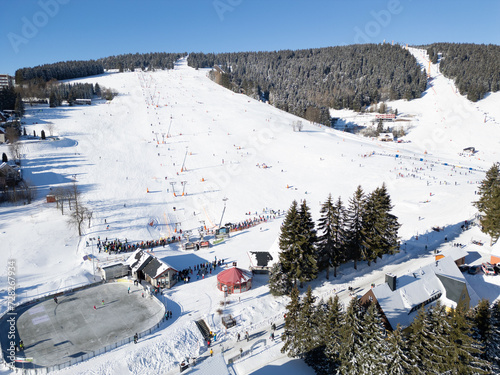Skihang Abfahrt Fichtelberg Oberwiesenthal