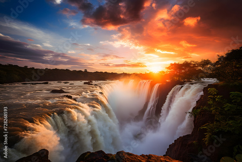 Evening Shot from the Majestic Iguaz   Falls