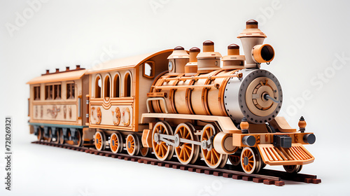 miniature train  made from wood