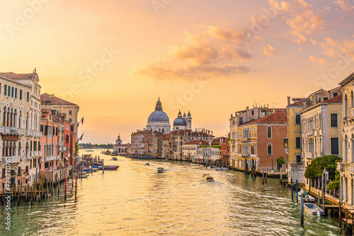 Romantic Venice. Cityscape of  old town and Grand Canal