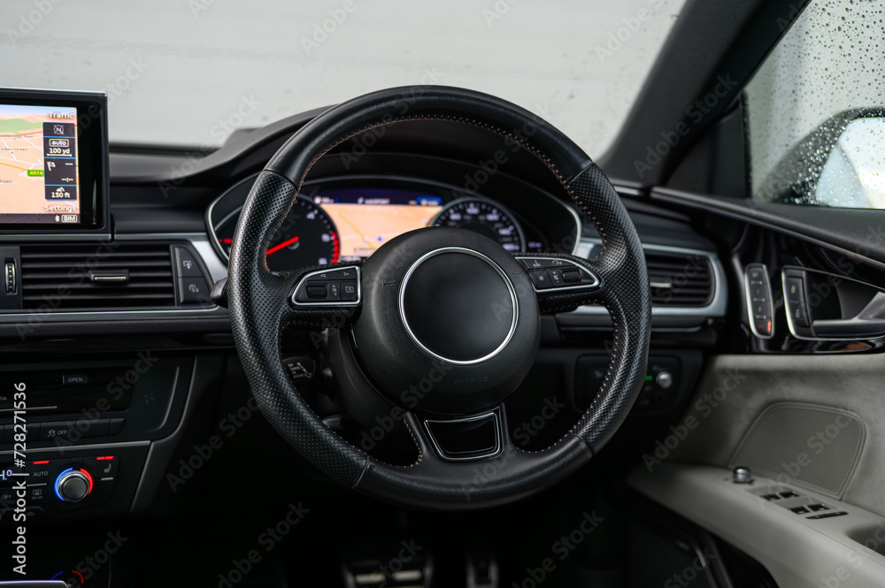 Steering wheel car interior