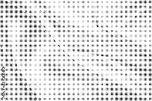 Halftone vector background. Monochrome halftone pattern. Abstract liquid wave background. Dotted grunge silk texture. Pop Art comic grunge black white texture.