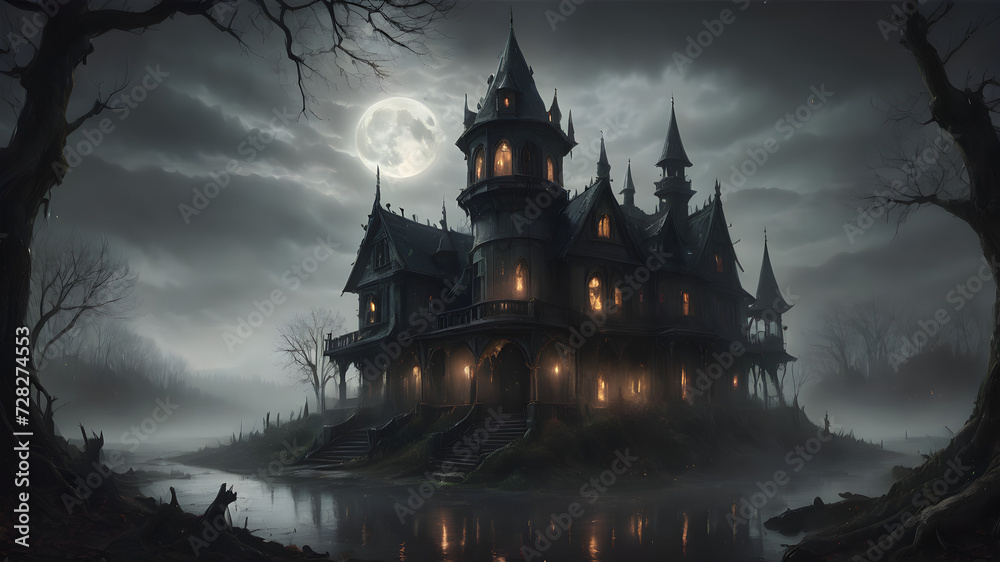 Obraz premium castle in the woods