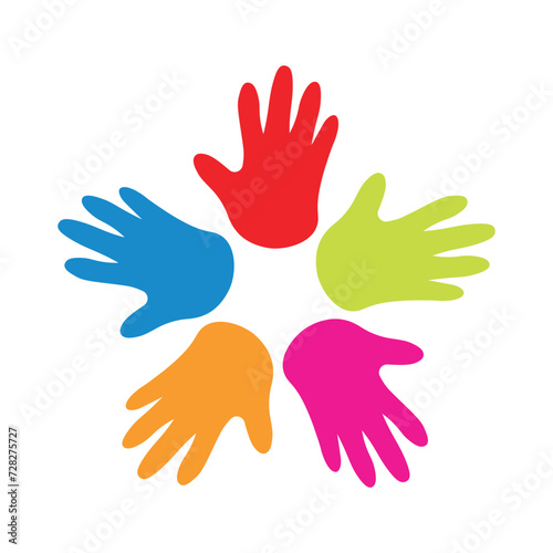 Autism Colorful Hand