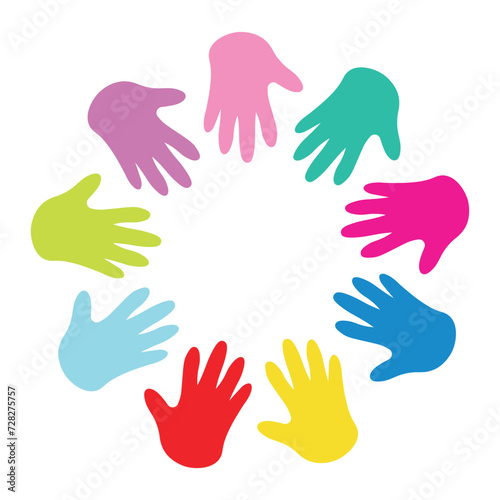 Autism Colorful Hand