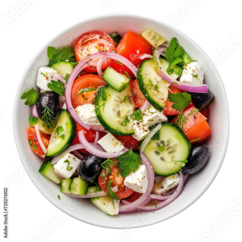Bowl of salad on transparency background PNG