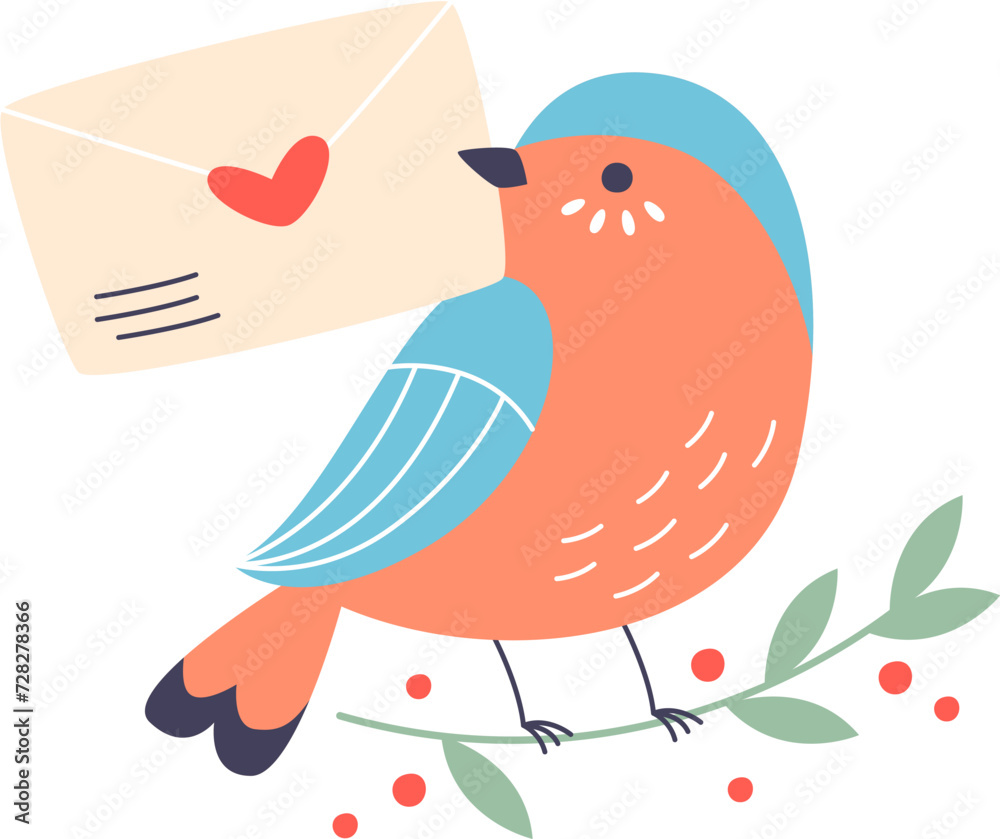 Obraz premium Bird With Envelope