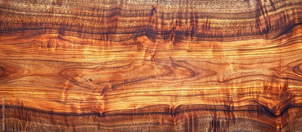 Naklejka premium Heavily Figured Acacia Koa Wood: Exquisite and Luxurious Acacia Koa Wood with Heavily Figured Patterns
