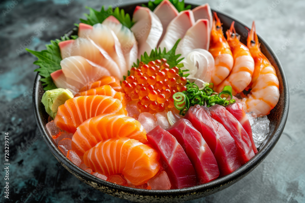 Close up of Fresh set of raw sashimi Tuna and salmon fillet steak on wooden board background, delicious food for dinner, healthy food, ingredients for cooking. Close up of Fresh set of raw sashimi Tuna and salmon fillet steak on wooden board background, delicious food for dinner, healthy food, ingredients for cooking.